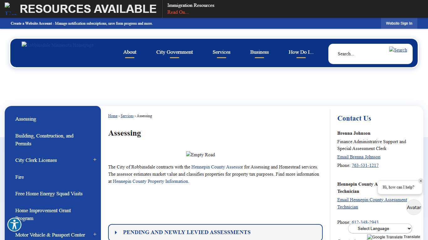 Assessing Robbinsdale, MN