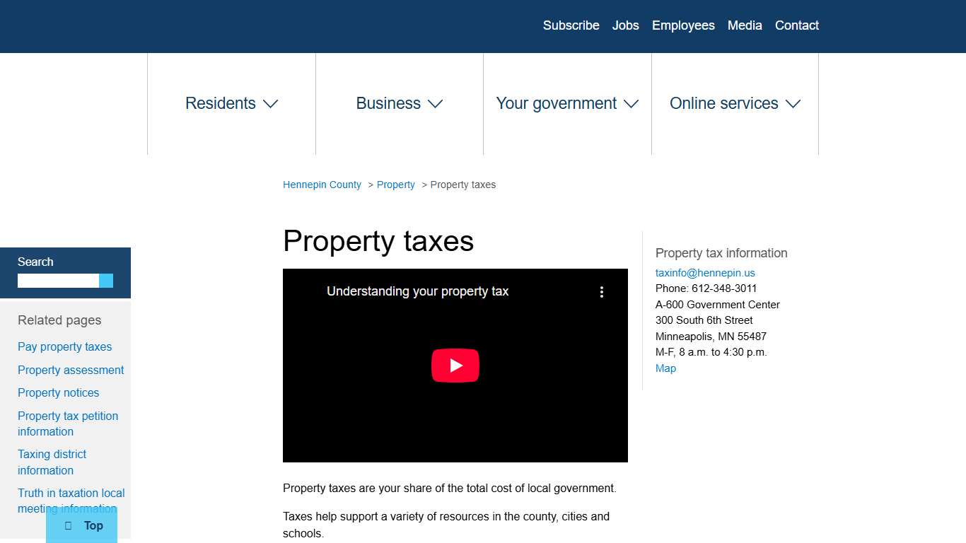 Property taxes Hennepin County